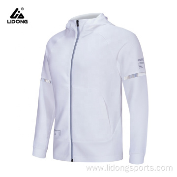 Sports Gym Fitness Running Zipper Jacket Reflective Hoodies